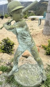 Life Size Boy bronze Sculpture by Jim Davdison