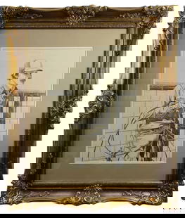Cowboy Pencil Art Drawing by Walt Johnston: Frame: 40 in H x 34 in L -Drawing Size: 18 in Lx 24 in H **********1932-2018Simply put, Walt Johnston was a contemporary realist. He looked at everything in the most modern way, saw the underlying abs