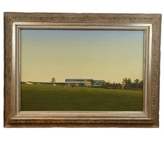 1985 Countryside Landscape Oil on Panel by Walt Johnston