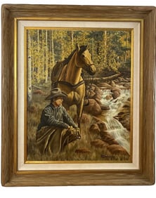 1972 Western Oil Painting by Dan Donovan