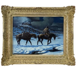 Snow Storm Oil Painting by Hector Morales