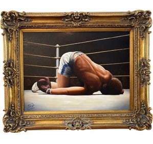 The K.O. Boxer Oil painting By W. H. Hayes