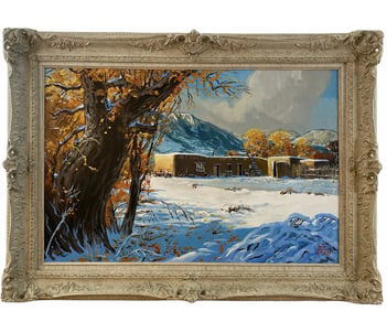 Landscape Adobe Oil Painting by Hector Morales