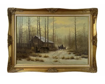 Oil on Canvas Painting by C. Delvin