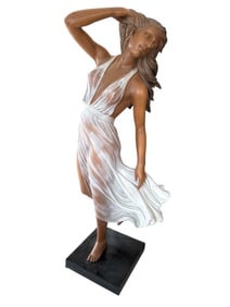 Life-size bronze lady Sculpture