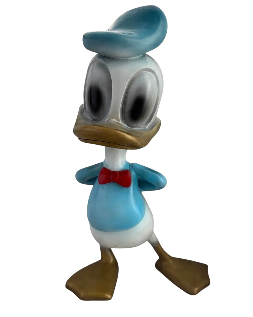 Life Size Donald Duck Bronze Statue: Size: 39 in H x 24 in