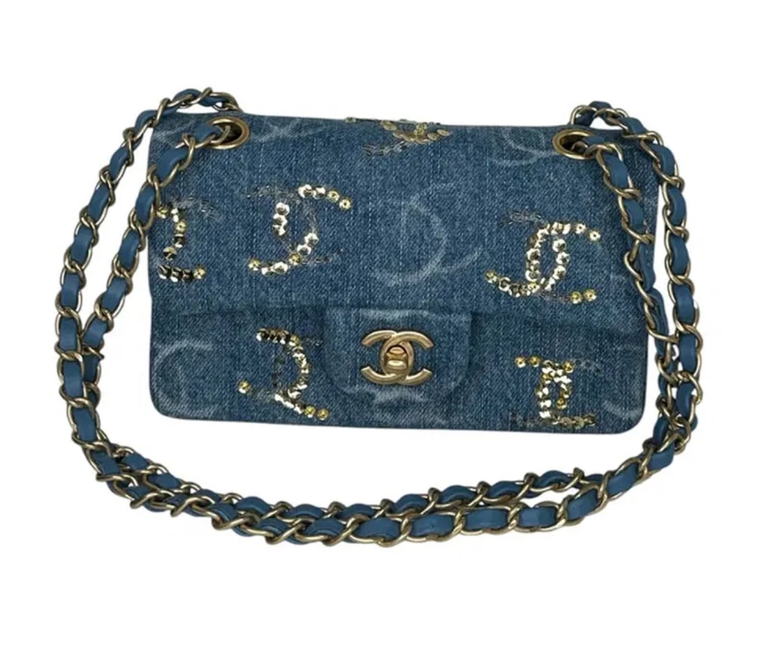 Chanel Denim Classic Double Flap (1 of 4)