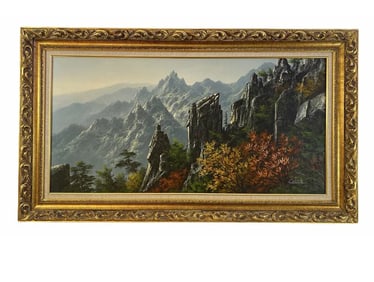 Landscape Mountain Oil Painting on Canvas by Collin