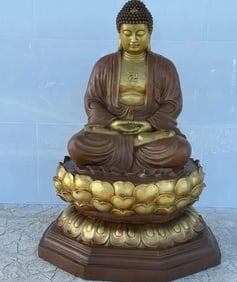 Monumental Life Size Bronze Buddha