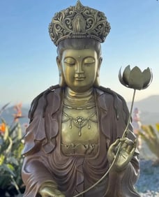 Monumental Life Size Bronze Buddha