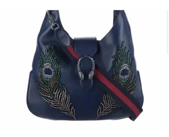 Limited Edition Gucci Calfskin Sequin Embroidered Extra Large Dionysus