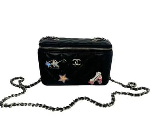 Chanel Hollywood Charms Classic Vanity Case with Chain Quilted Small