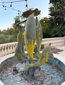 Life Size Mermaid and Dolphins Fountain by Jim Davidson