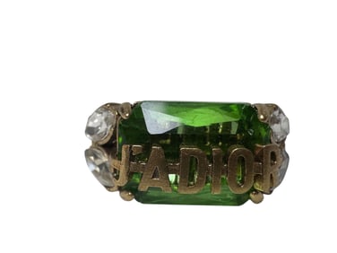 Dior Green-Gold Adjustable Ring