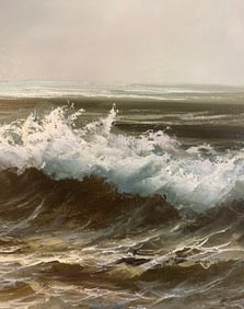 Landscape Ocean scene Oil Painting by Roal English