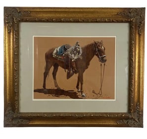 1987 Horse Painting By L. B. Porter