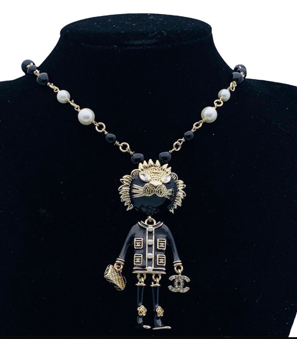 Chanel Cat Necklace: in box - Shipping only.