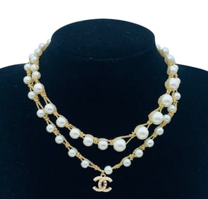 Chanel Faux Pearl Necklace