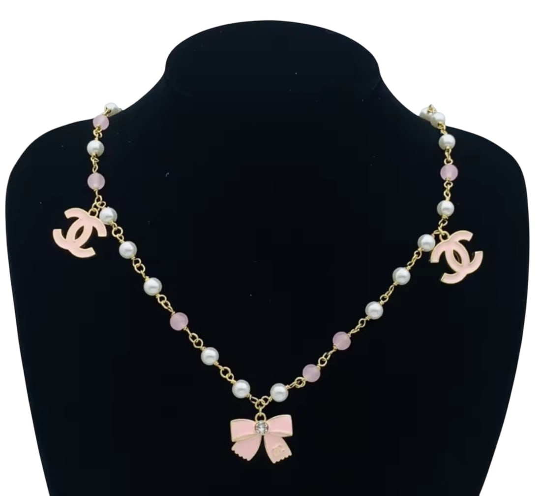 Chanel Gold and Pink Necklace: Shipping only.