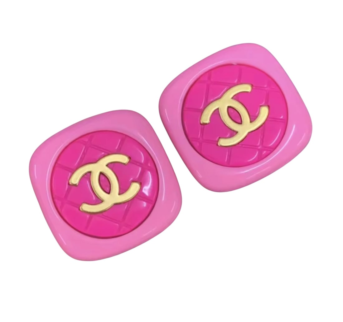 Chanel Pink Earrings