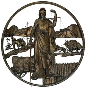 1968 Western Art Meta Bronzel Sculpture