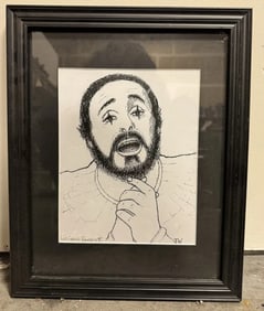 Luciano Pavaroti Drawing Art