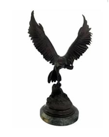 Large Falcon Bronze Sculpture