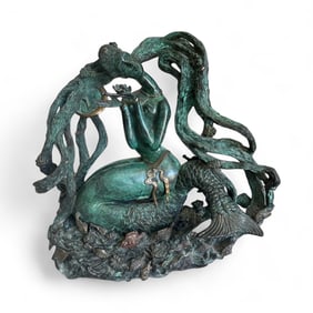 Jiang Tiefen Mermaid Bronze Sculpture limited Edition