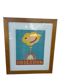 1997 Art Thinking About my Dog, Love is Obsession by Stephen Hundeck