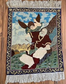 Handmade Pictoral Rug - Abraham and Isaac