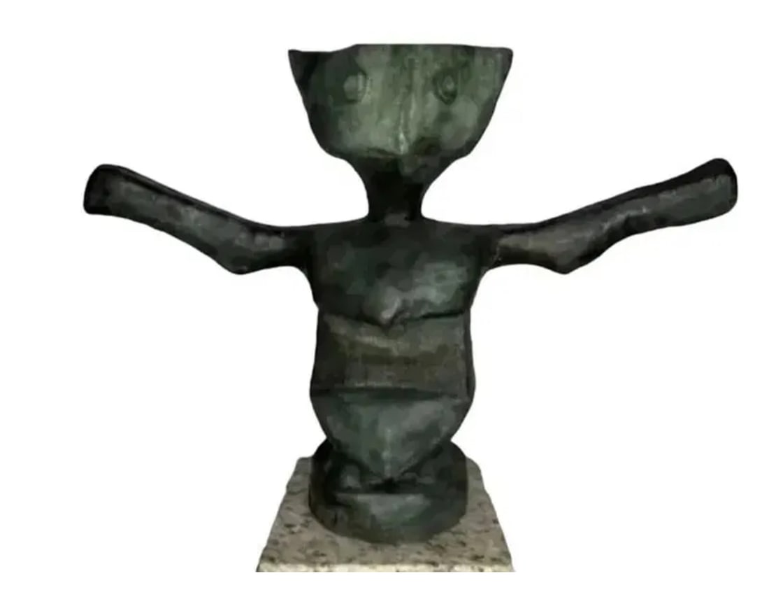 Large Max Ernst Bronze Sculpture Le grand genie: Limited 29/30 - Measurements: 23 in L x 19 in H x 9 inches