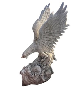 Life Size Marble Eagle Sculpture