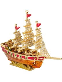 Faberge Boat Ship Style Carriage Egg
