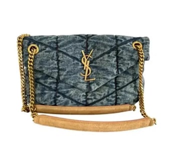 YSL Saint Laurent loulou denim Puffer Bag
