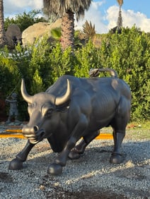 Monumental Life Size Bronze Bull