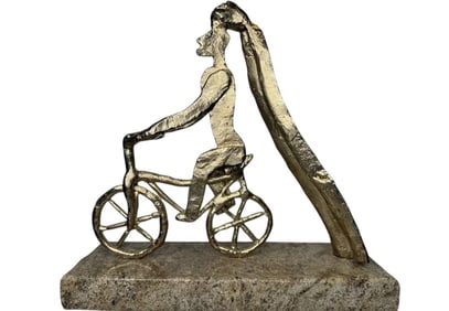 Salvador Dali Abstract Bike Bronze Sculpture