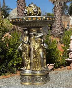 Monumental Bronze Four Season Ladies Fountain