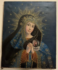 Virgen Oil Painting on Canvas