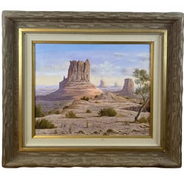 Navajo Arizona Oil Painting by Maurice Green-