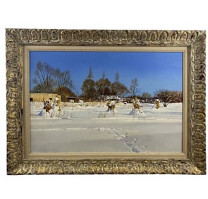 Landscape Snow Scene Oil Painting by Tom Darrah