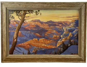 1978 Grand Canyon Landscape Huge Oil Painting by Maurice Green