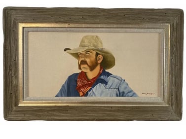 Cowboy Oil Painting by Wat Johnston