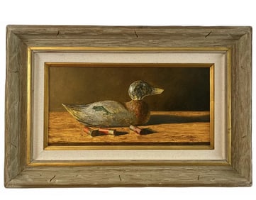 Duck Oil Painting by Walt Johnston