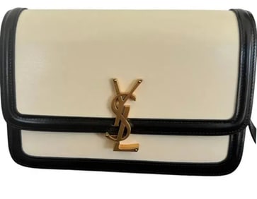 YSL Black & Beige Lock Bag