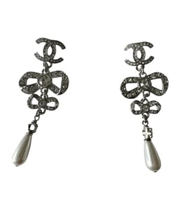 CHANEL Faux Pearl Earrings