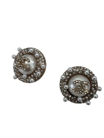 Chanel Round Faux Pearls Earrings
