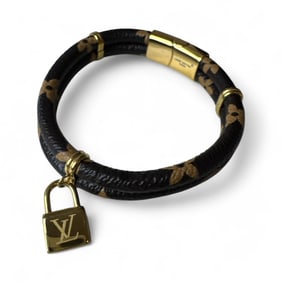 LV Leather Braceler