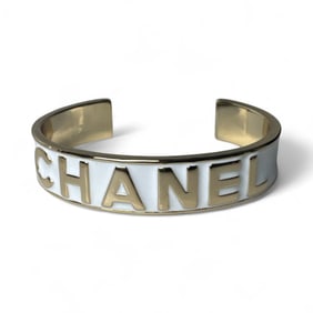 Chanel White and Gold Bracelet