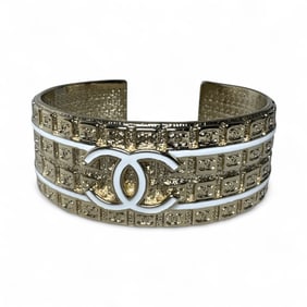 Chanel White and Gold Bracelet