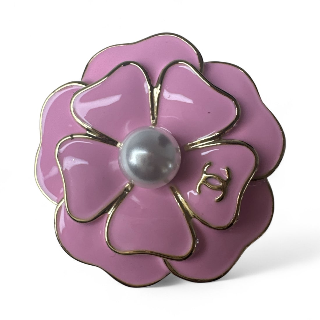 Chanel Pink Flowwer Brooch: iNCLUDES BOX- Shipping only -All sales are final,please inspect all the items before bidding